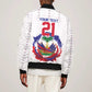Custom Haiti Grenadye Alaso Bomber Jacket White Nou Retounen Anko 1974-2026 - African Pride