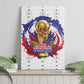 Haiti Grenadye Alaso Canvas Wall Art White Nou Retounen Anko 1974-2026 - African Pride