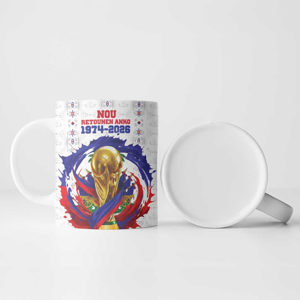 Custom Haiti Grenadye Alaso Ceramic Mug White Nou Retounen Anko 1974-2026 - African Pride