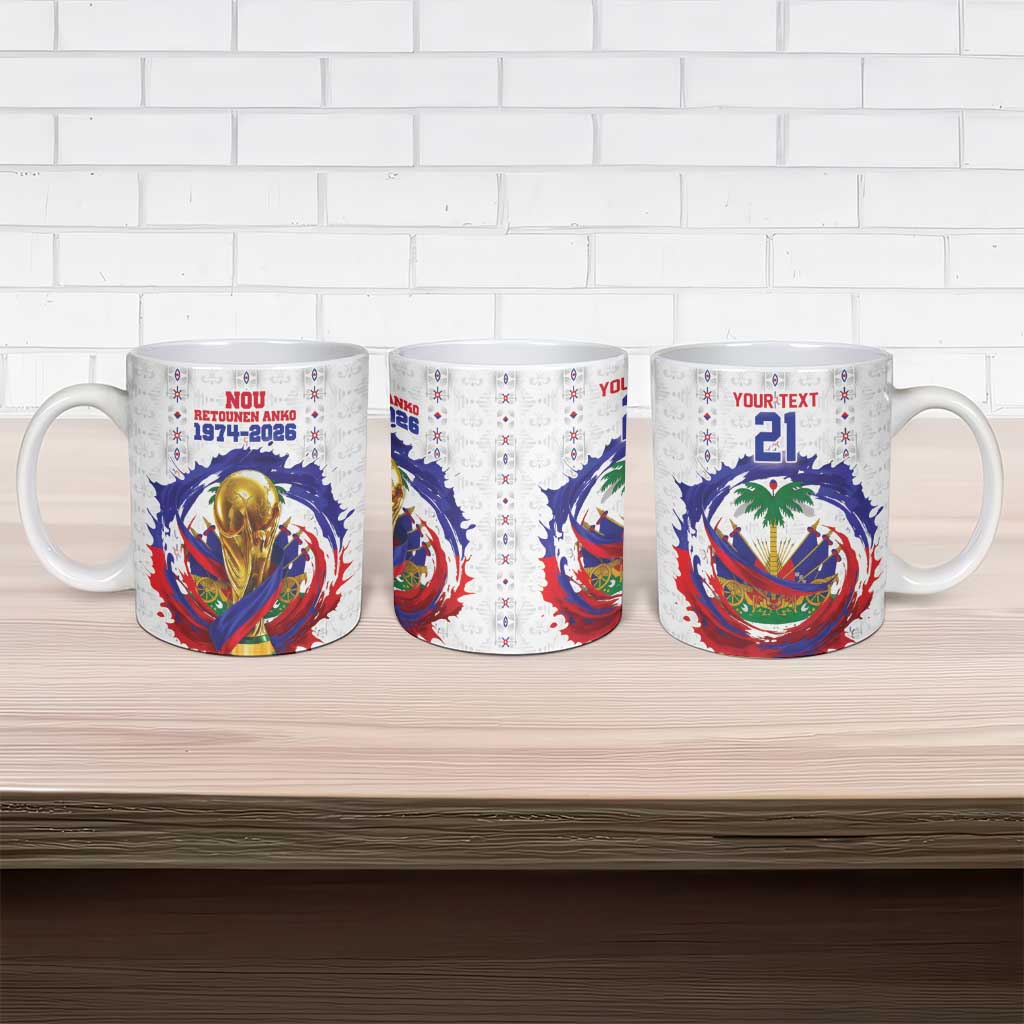 Custom Haiti Grenadye Alaso Ceramic Mug White Nou Retounen Anko 1974-2026 - African Pride