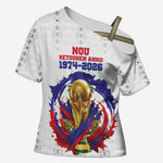 Custom Haiti Grenadye Alaso Cross Shoulder Shirt White Nou Retounen Anko 1974-2026 - African Pride