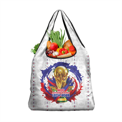 Haiti Grenadye Alaso Grocery Bag White Nou Retounen Anko 1974-2026 - African Pride