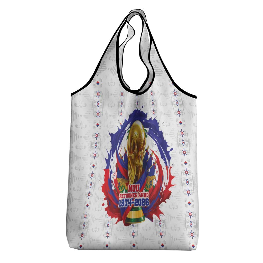Haiti Grenadye Alaso Grocery Bag White Nou Retounen Anko 1974-2026 - African Pride