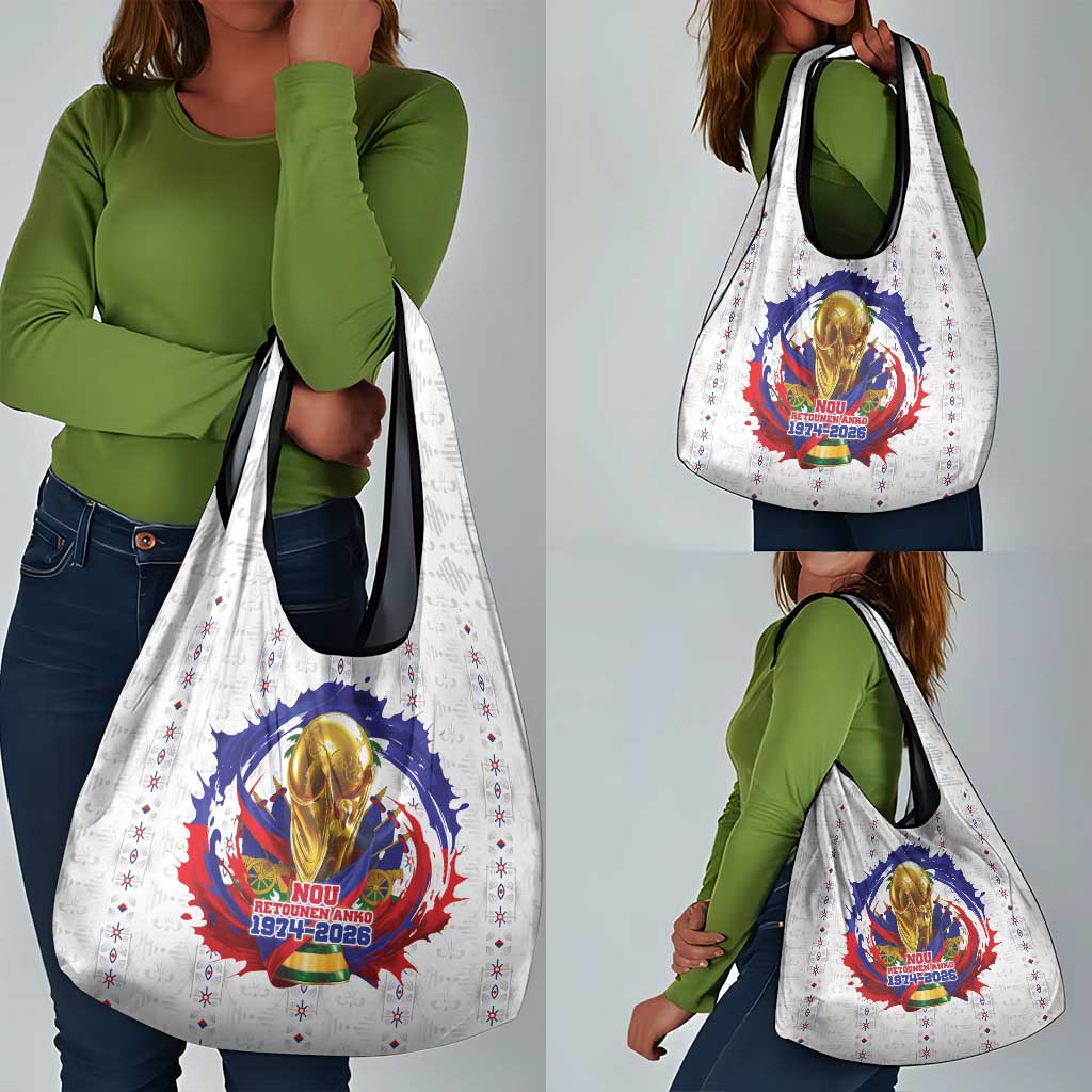 Haiti Grenadye Alaso Grocery Bag White Nou Retounen Anko 1974-2026 - African Pride