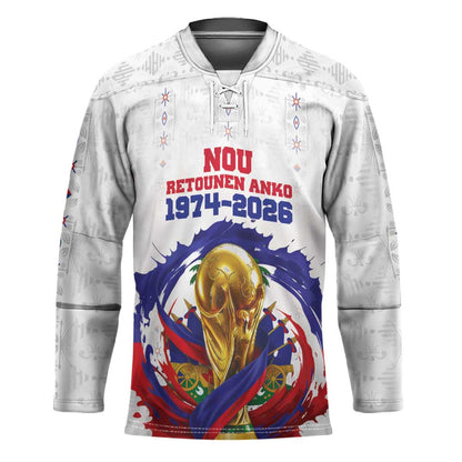 Custom Haiti Grenadye Alaso Hockey Jersey White Nou Retounen Anko 1974-2026 - African Pride