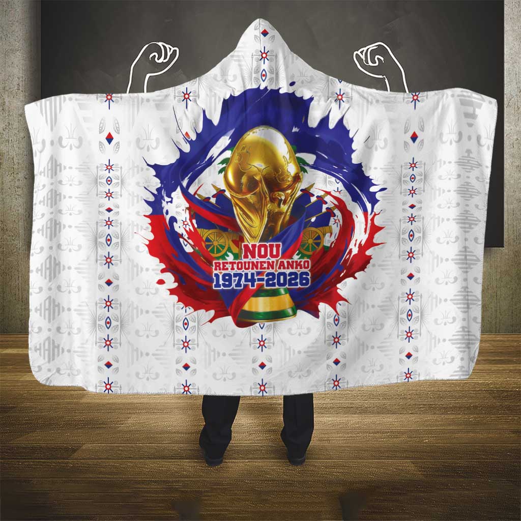 Haiti Grenadye Alaso Hooded Blanket White Nou Retounen Anko 1974-2026 - African Pride