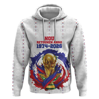Custom Haiti Grenadye Alaso Hoodie White Nou Retounen Anko 1974-2026 - African Pride