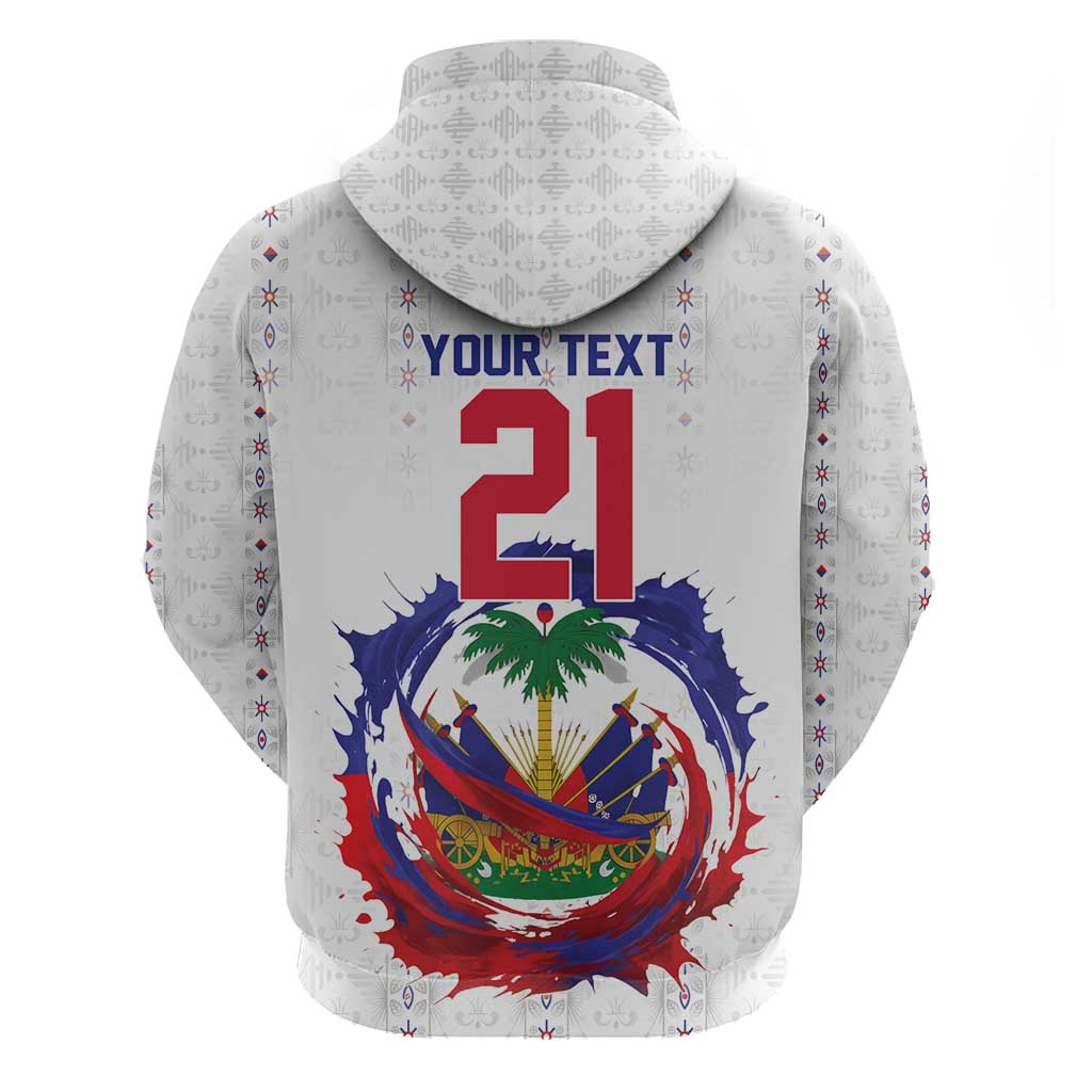 Custom Haiti Grenadye Alaso Hoodie White Nou Retounen Anko 1974-2026 - African Pride