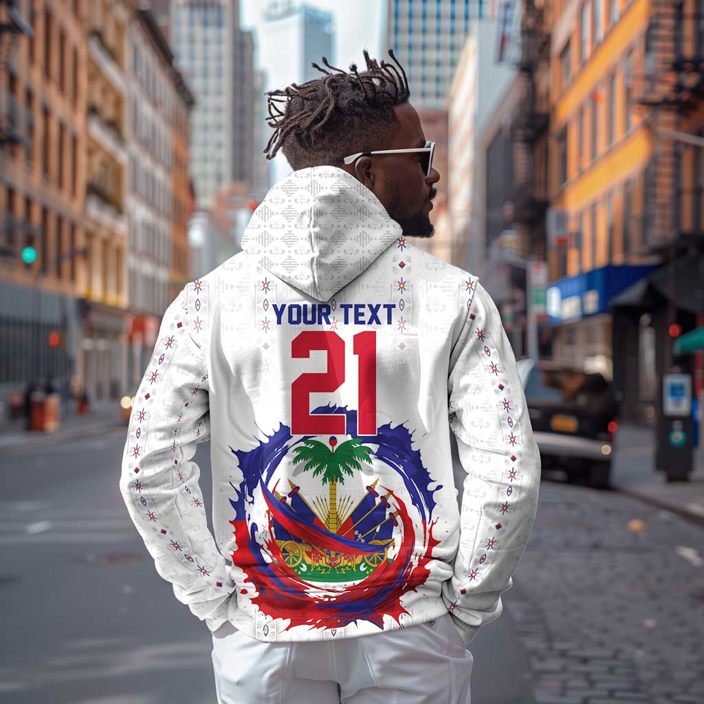 Custom Haiti Grenadye Alaso Hoodie White Nou Retounen Anko 1974-2026 - African Pride