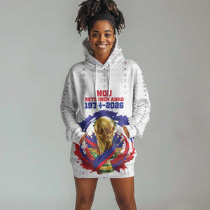 Custom Haiti Grenadye Alaso Hoodie Dress White Nou Retounen Anko 1974-2026 - African Pride