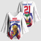 Custom Haiti Grenadye Alaso Kimono Sleeve Blouse White Nou Retounen Anko 1974-2026 - African Pride