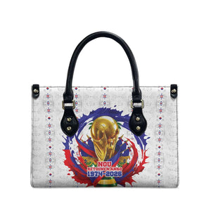 Haiti Grenadye Alaso Leather Bag White Nou Retounen Anko 1974-2026 - African Pride