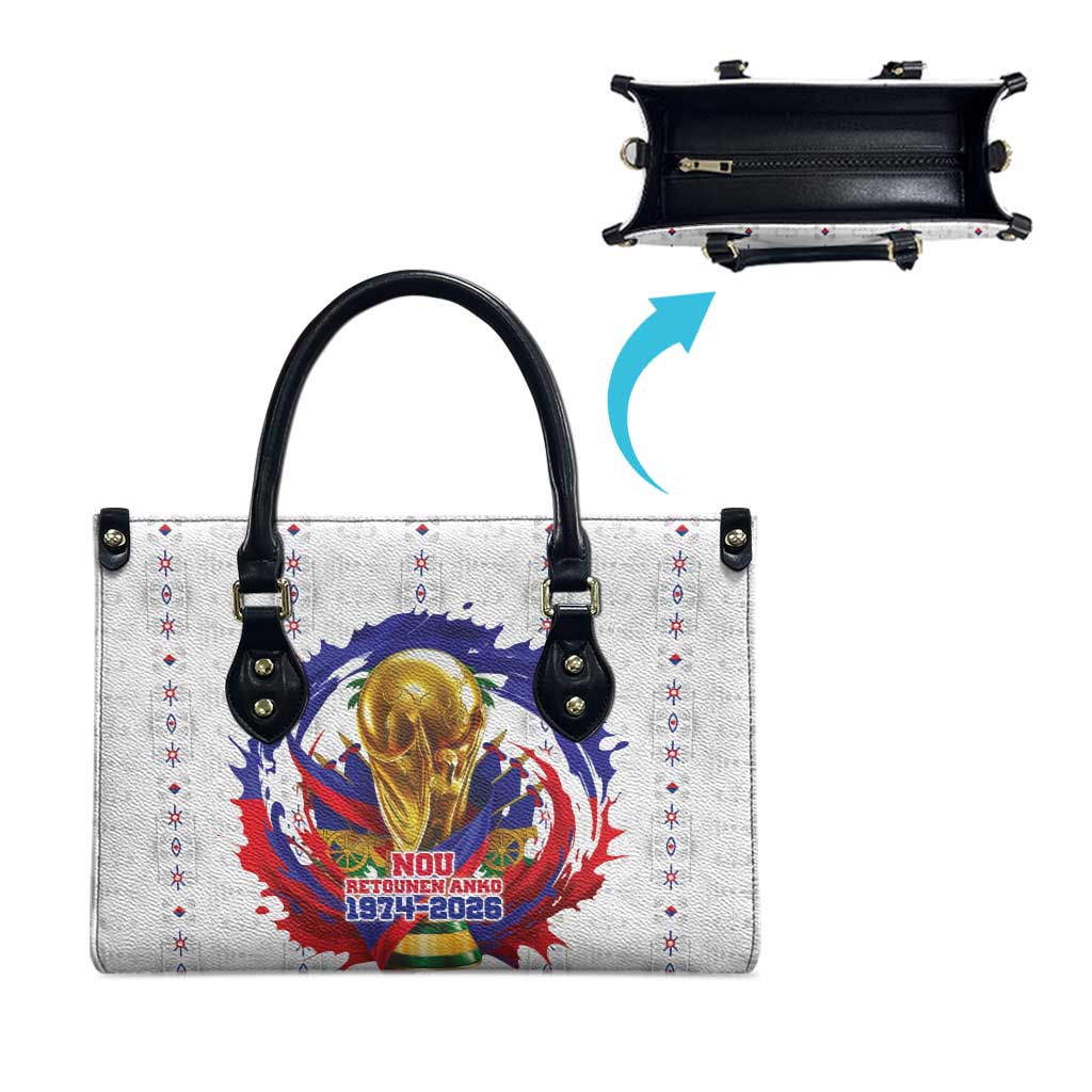 Haiti Grenadye Alaso Leather Bag White Nou Retounen Anko 1974-2026 - African Pride