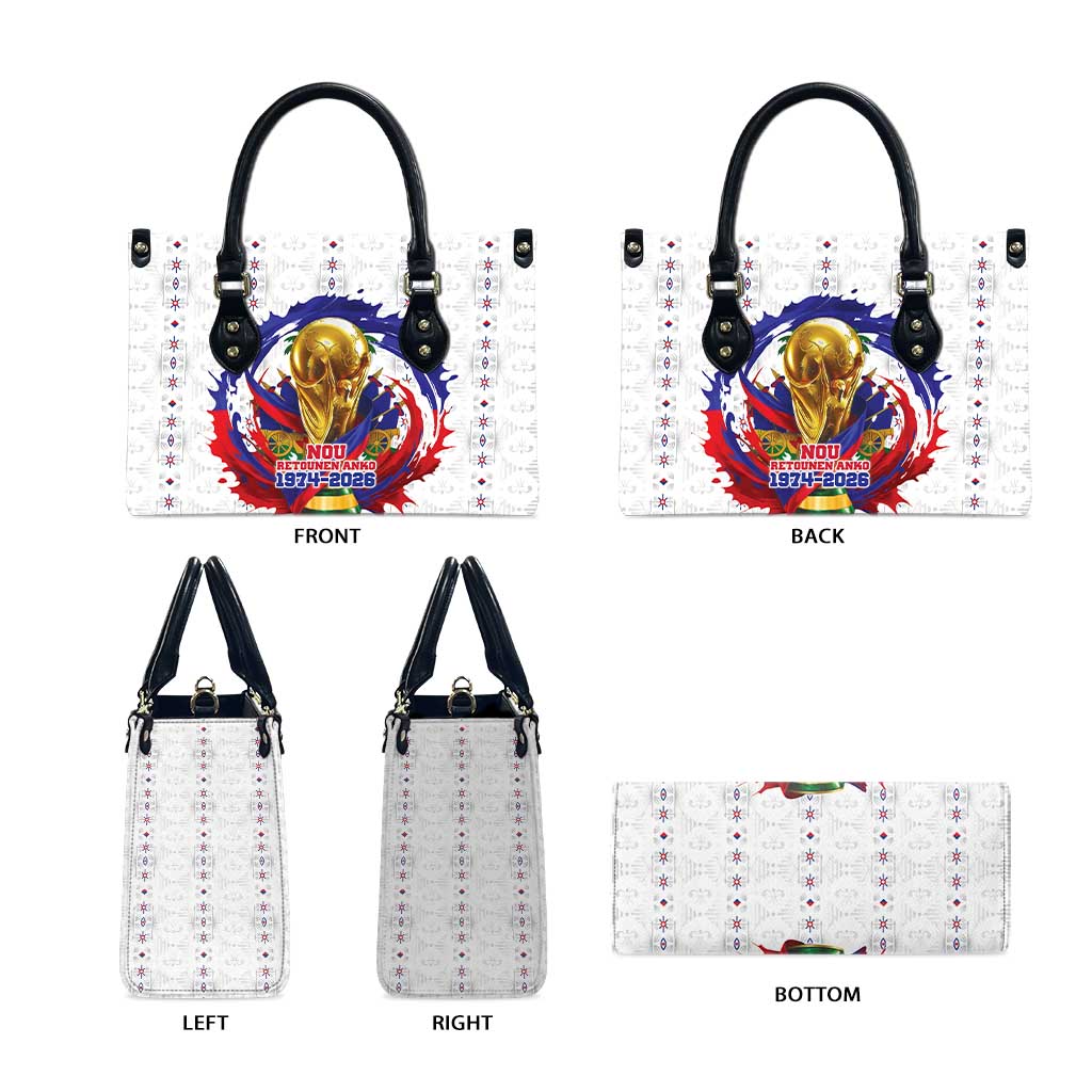 Haiti Grenadye Alaso Leather Bag White Nou Retounen Anko 1974-2026 - African Pride