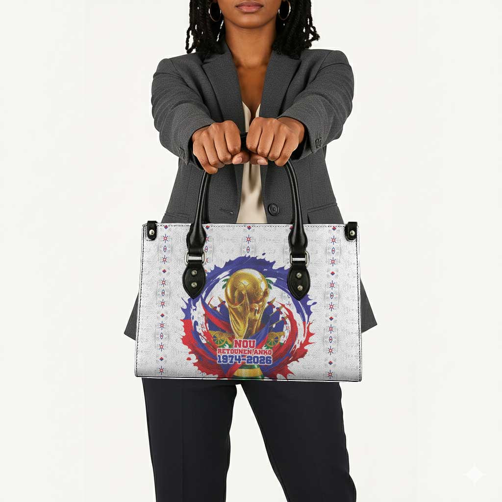 Haiti Grenadye Alaso Leather Bag White Nou Retounen Anko 1974-2026 - African Pride