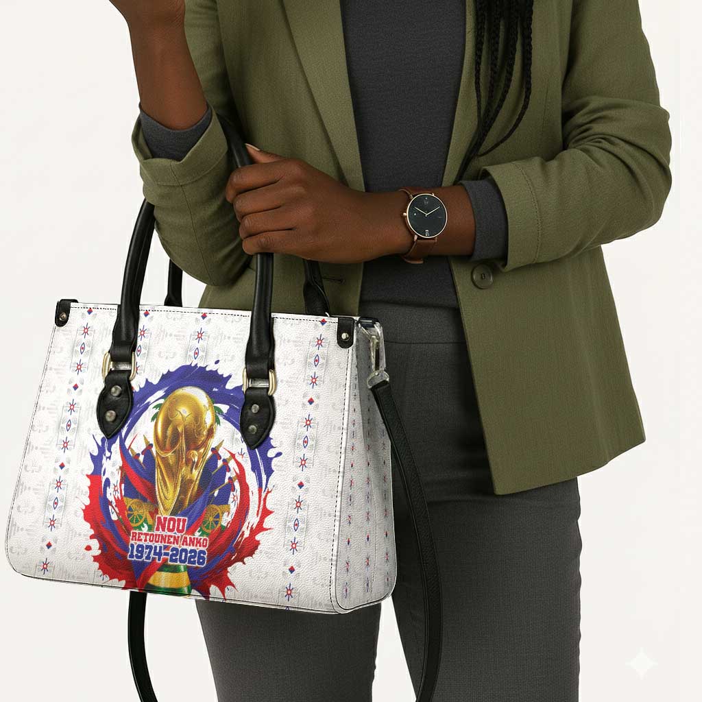 Haiti Grenadye Alaso Leather Bag White Nou Retounen Anko 1974-2026 - African Pride