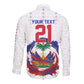 Custom Haiti Grenadye Alaso Long Sleeve Button Shirt White Nou Retounen Anko 1974-2026 - African Pride