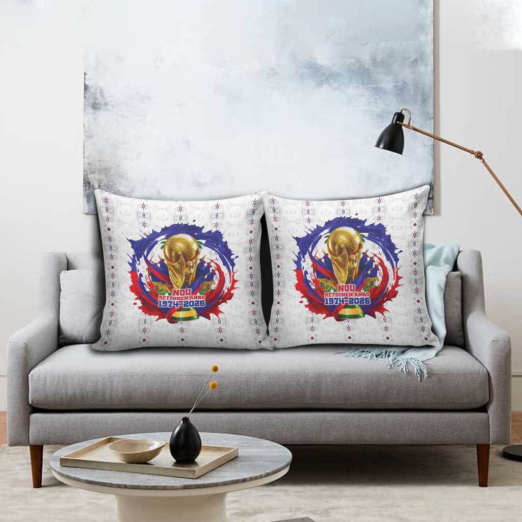 Haiti Grenadye Alaso Pillow Cover White Nou Retounen Anko 1974-2026 - African Pride