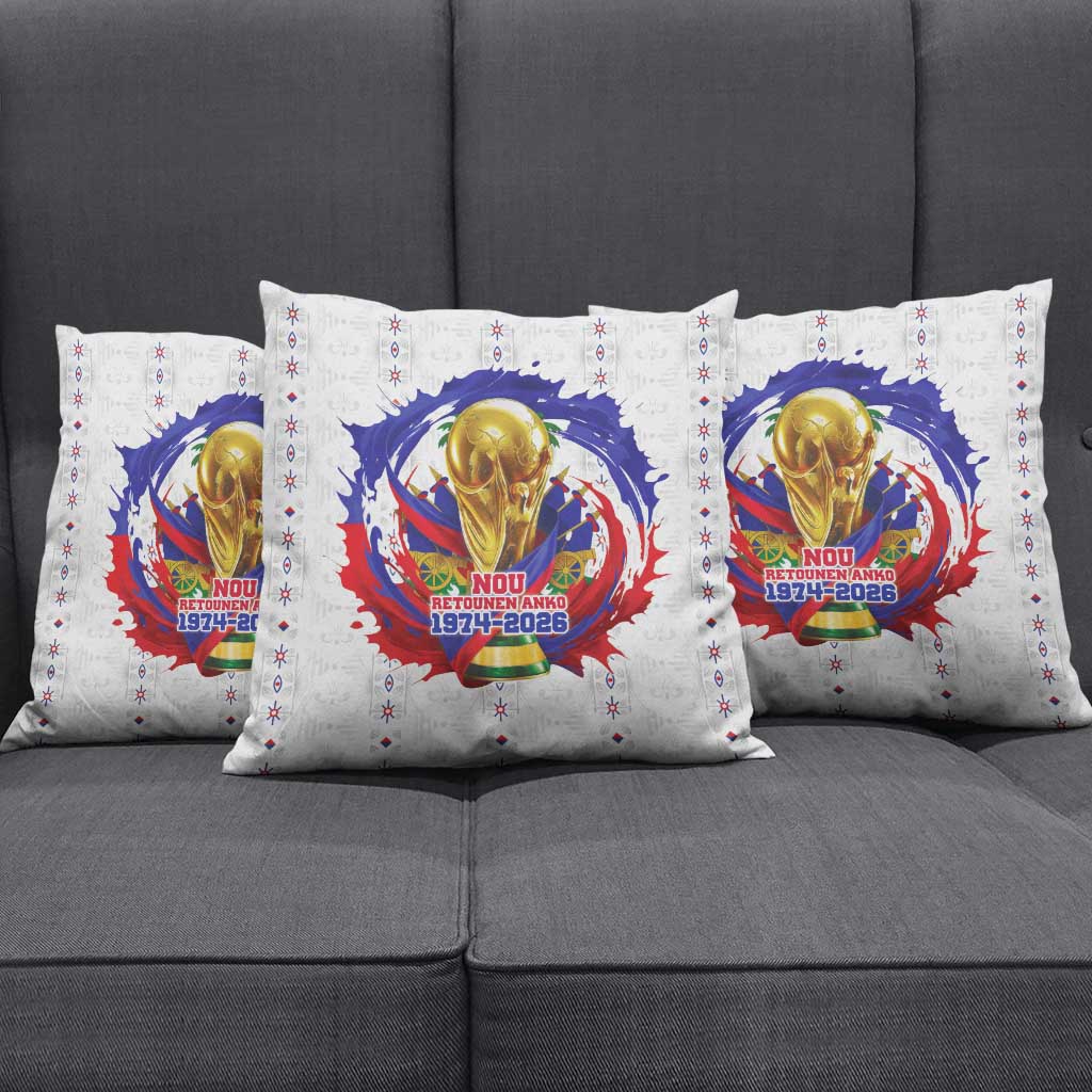Haiti Grenadye Alaso Pillow Cover White Nou Retounen Anko 1974-2026 - African Pride