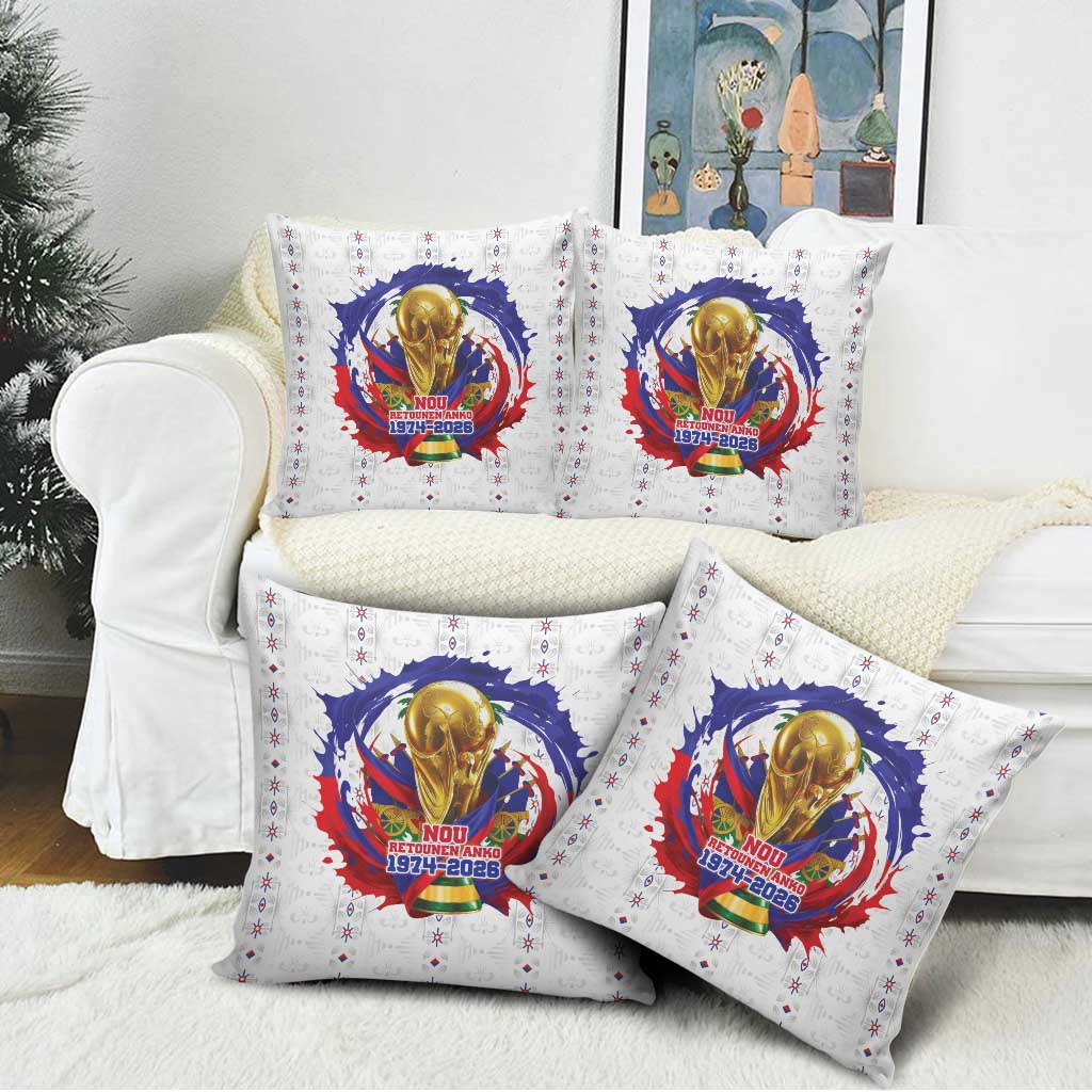 Haiti Grenadye Alaso Pillow Cover White Nou Retounen Anko 1974-2026 - African Pride