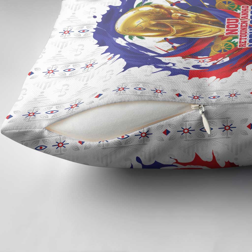 Haiti Grenadye Alaso Pillow Cover White Nou Retounen Anko 1974-2026 - African Pride