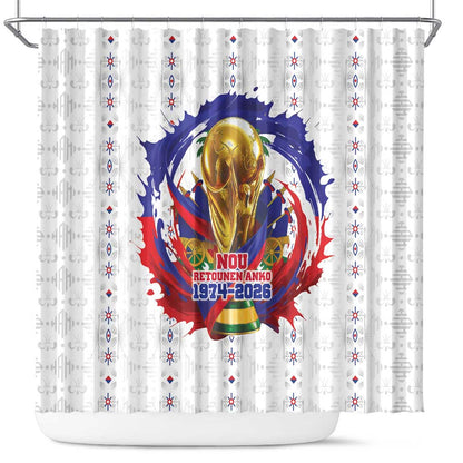 Haiti Grenadye Alaso Shower Curtain White Nou Retounen Anko 1974-2026 - African Pride
