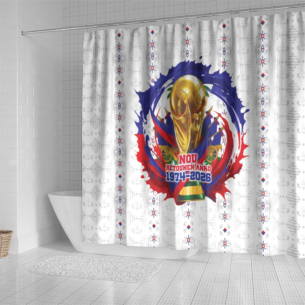 Haiti Grenadye Alaso Shower Curtain White Nou Retounen Anko 1974-2026 - African Pride