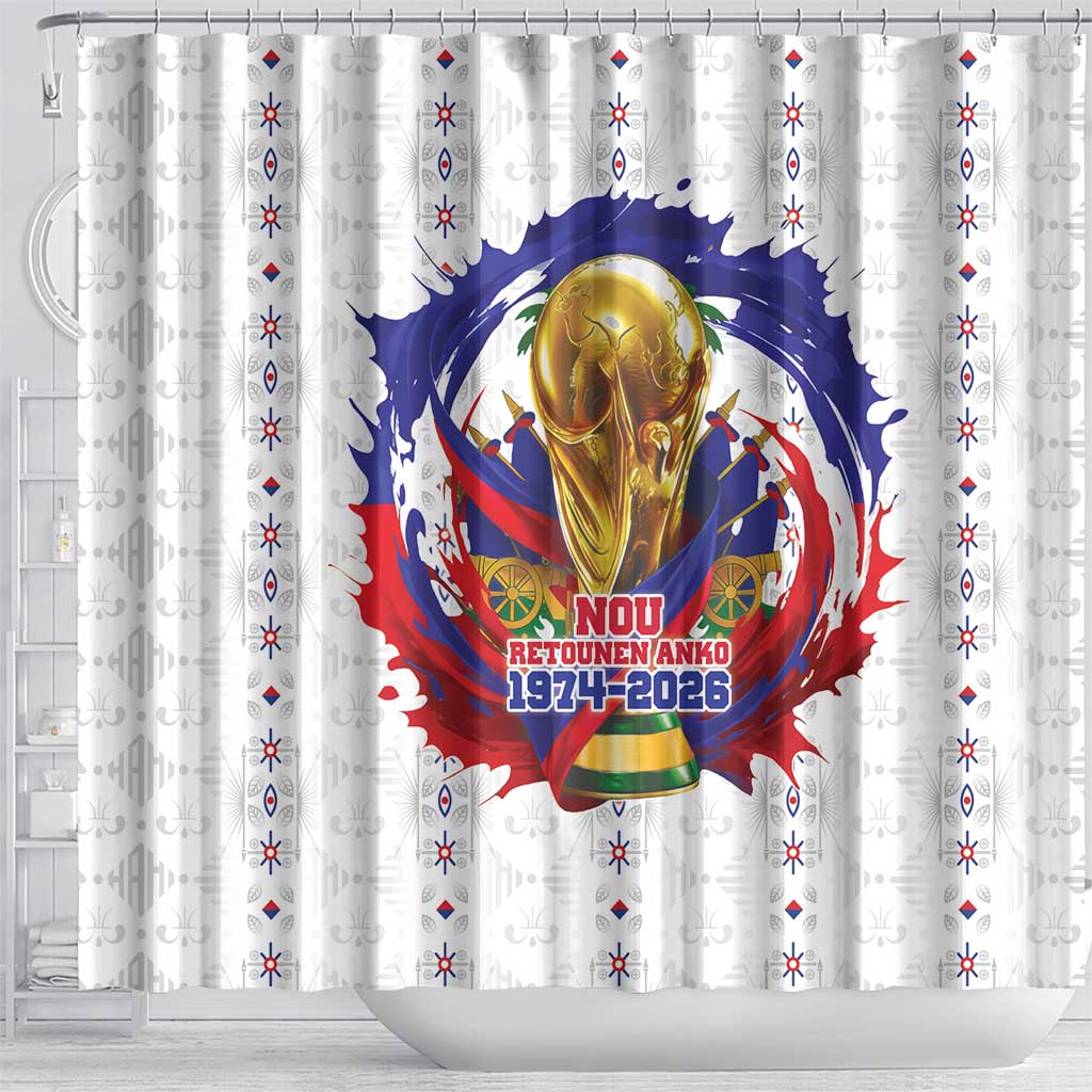 Haiti Grenadye Alaso Shower Curtain White Nou Retounen Anko 1974-2026 - African Pride