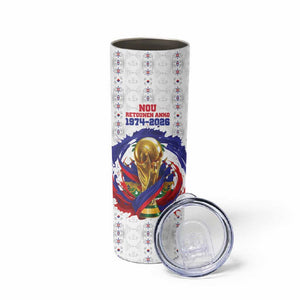 Custom Haiti Grenadye Alaso Skinny Tumbler White Nou Retounen Anko 1974-2026 - African Pride