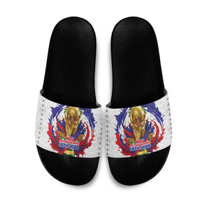 Haiti Grenadye Alaso Slide Sandals White Nou Retounen Anko 1974-2026 - African Pride