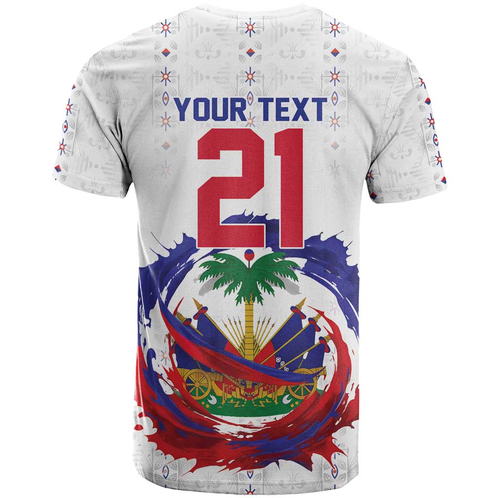 Custom Haiti Grenadye Alaso T shirt White Nou Retounen Anko 1974-2026 - African Pride