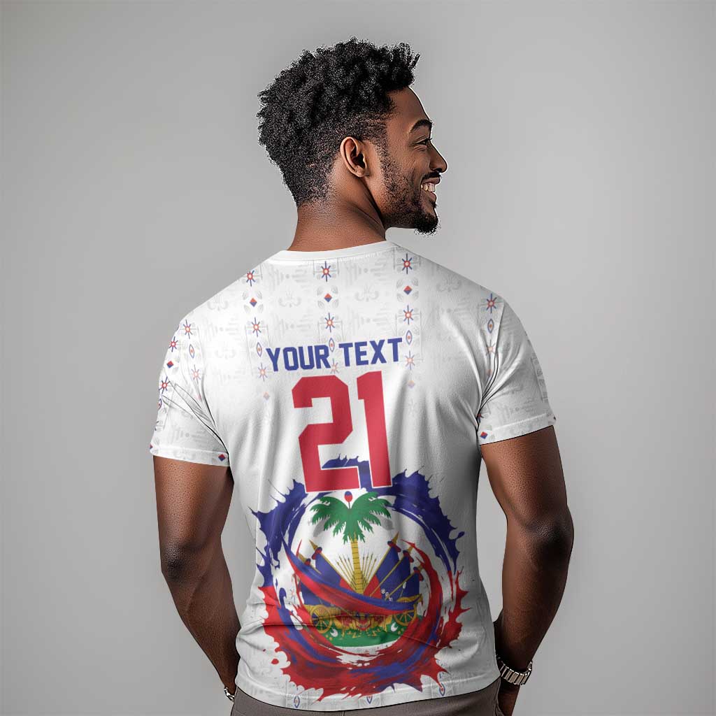 Custom Haiti Grenadye Alaso T shirt White Nou Retounen Anko 1974-2026 - African Pride