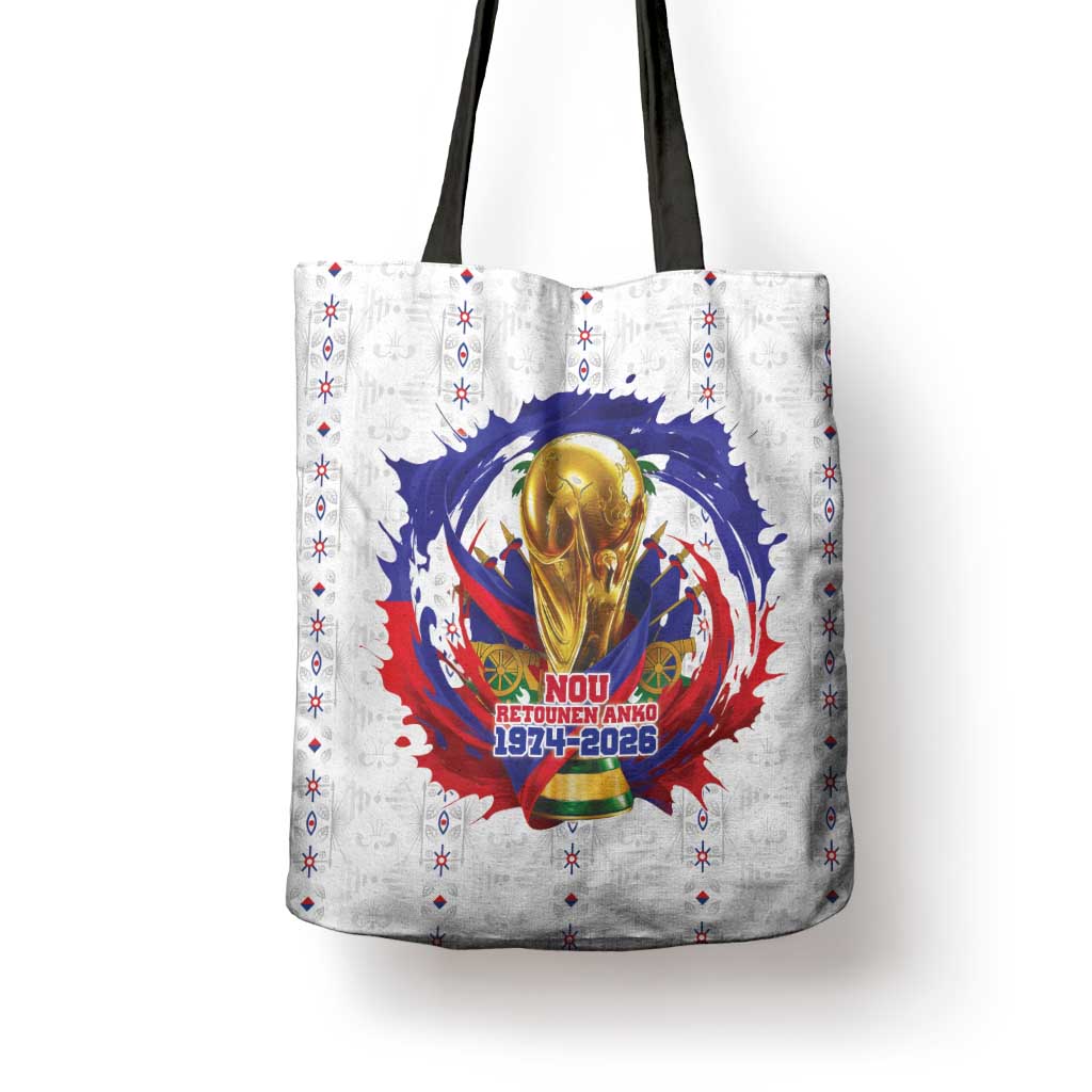 Haiti Grenadye Alaso Tote Bag White Nou Retounen Anko 1974-2026 - African Pride
