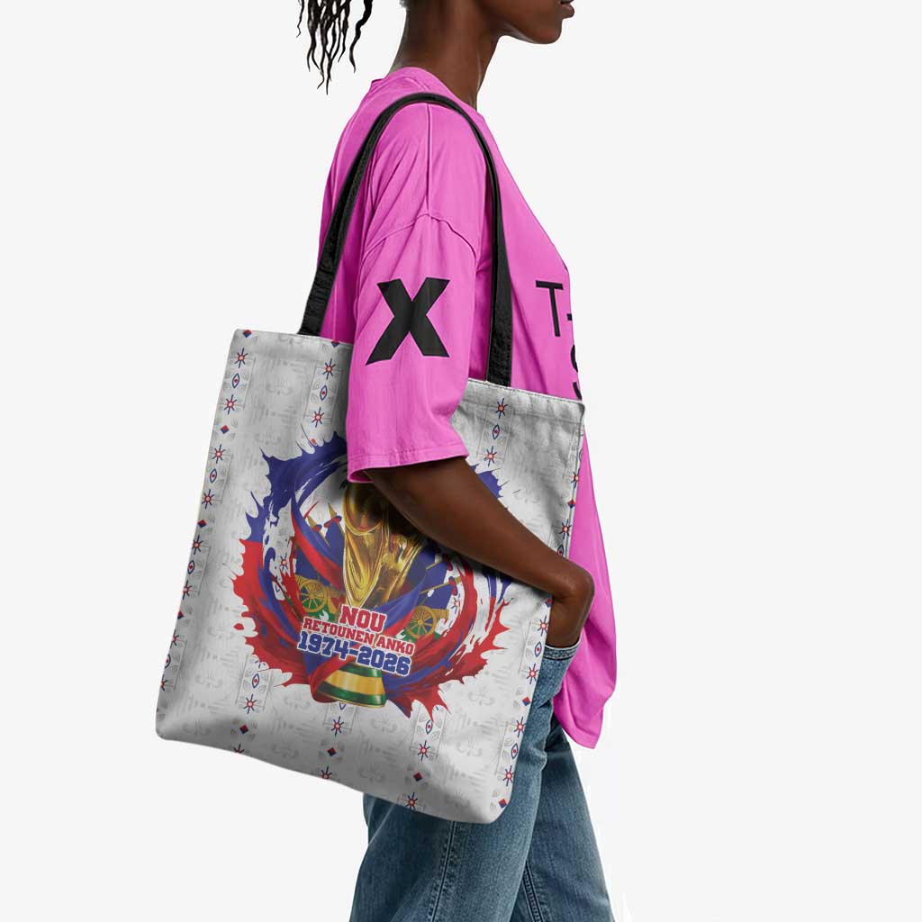Haiti Grenadye Alaso Tote Bag White Nou Retounen Anko 1974-2026 - African Pride