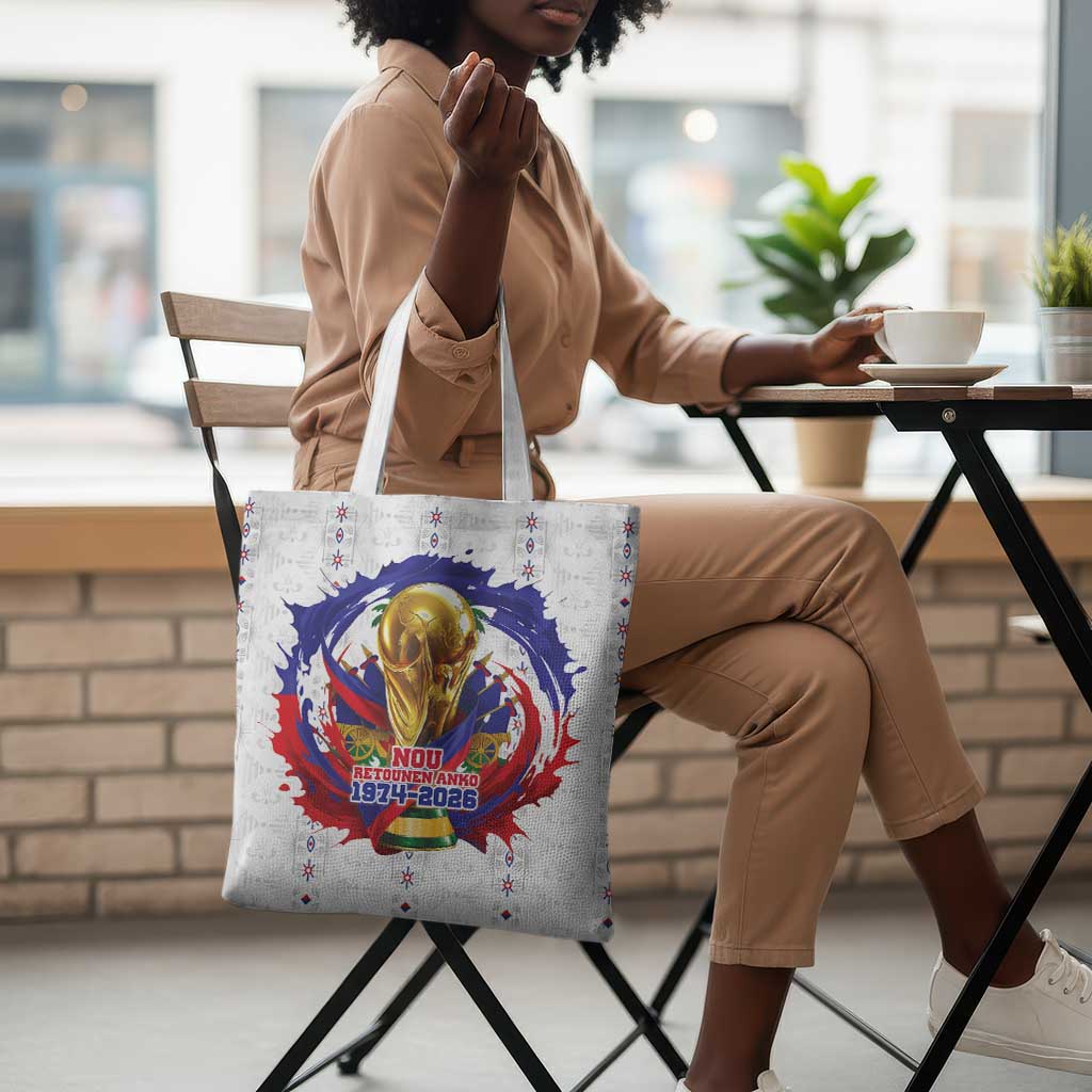 Haiti Grenadye Alaso Tote Bag White Nou Retounen Anko 1974-2026 - African Pride