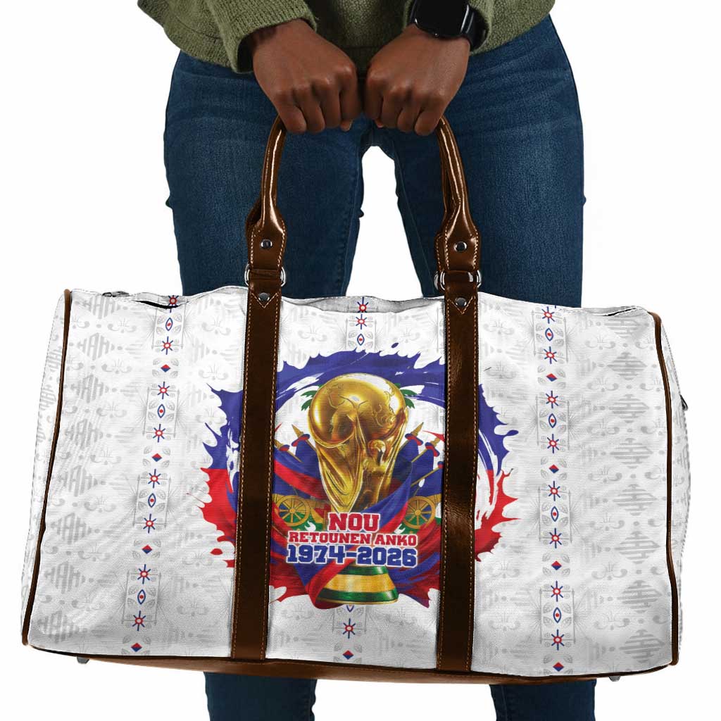 Haiti Grenadye Alaso Travel Bag White Nou Retounen Anko 1974-2026 - African Pride
