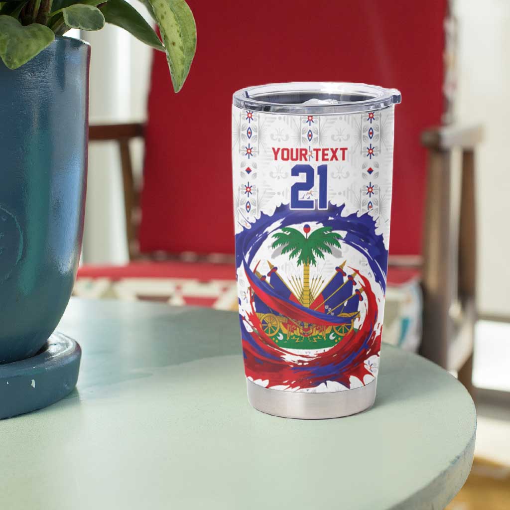 Custom Haiti Grenadye Alaso Tumbler Cup White Nou Retounen Anko 1974-2026 - African Pride