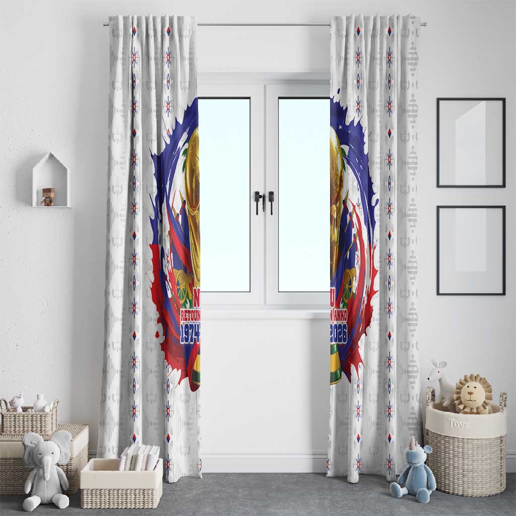 Haiti Grenadye Alaso Window Curtain White Nou Retounen Anko 1974-2026 - African Pride