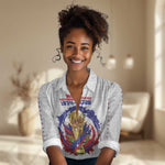 Custom Haiti Grenadye Alaso Women Casual Shirt White Nou Retounen Anko 1974-2026 - African Pride