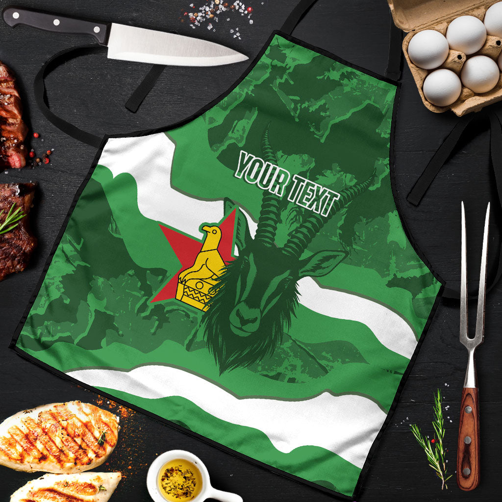 Custom Zimbabwe Rugby 2026 Apron Go Sables Sporty Grunge Style