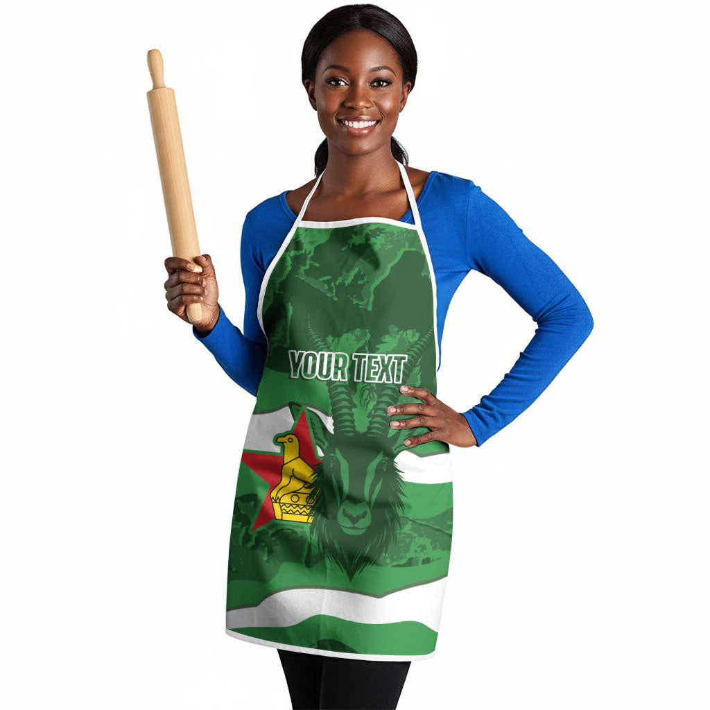 Custom Zimbabwe Rugby 2026 Apron Go Sables Sporty Grunge Style