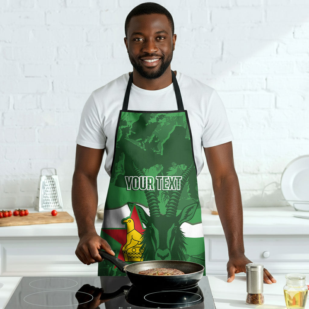 Custom Zimbabwe Rugby 2026 Apron Go Sables Sporty Grunge Style