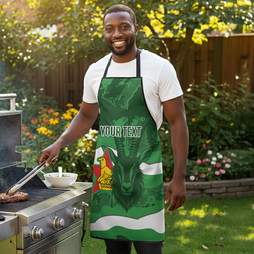 Custom Zimbabwe Rugby 2026 Apron Go Sables Sporty Grunge Style