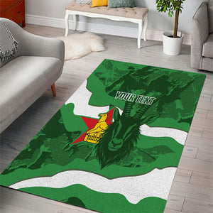 Custom Zimbabwe Rugby 2026 Area Rug Go Sables Sporty Grunge Style