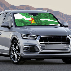 Custom Zimbabwe Rugby 2026 Auto Sun Shade Go Sables Sporty Grunge Style