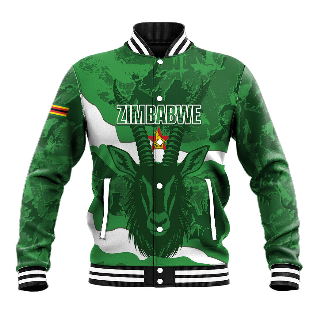 Custom Zimbabwe Rugby 2026 Baseball Jacket Go Sables Sporty Grunge Style