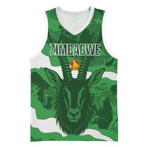 Custom Zimbabwe Rugby 2026 Basketball Jersey Go Sables Sporty Grunge Style