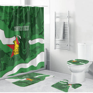 Custom Zimbabwe Rugby 2026 Bathroom Set Go Sables Sporty Grunge Style