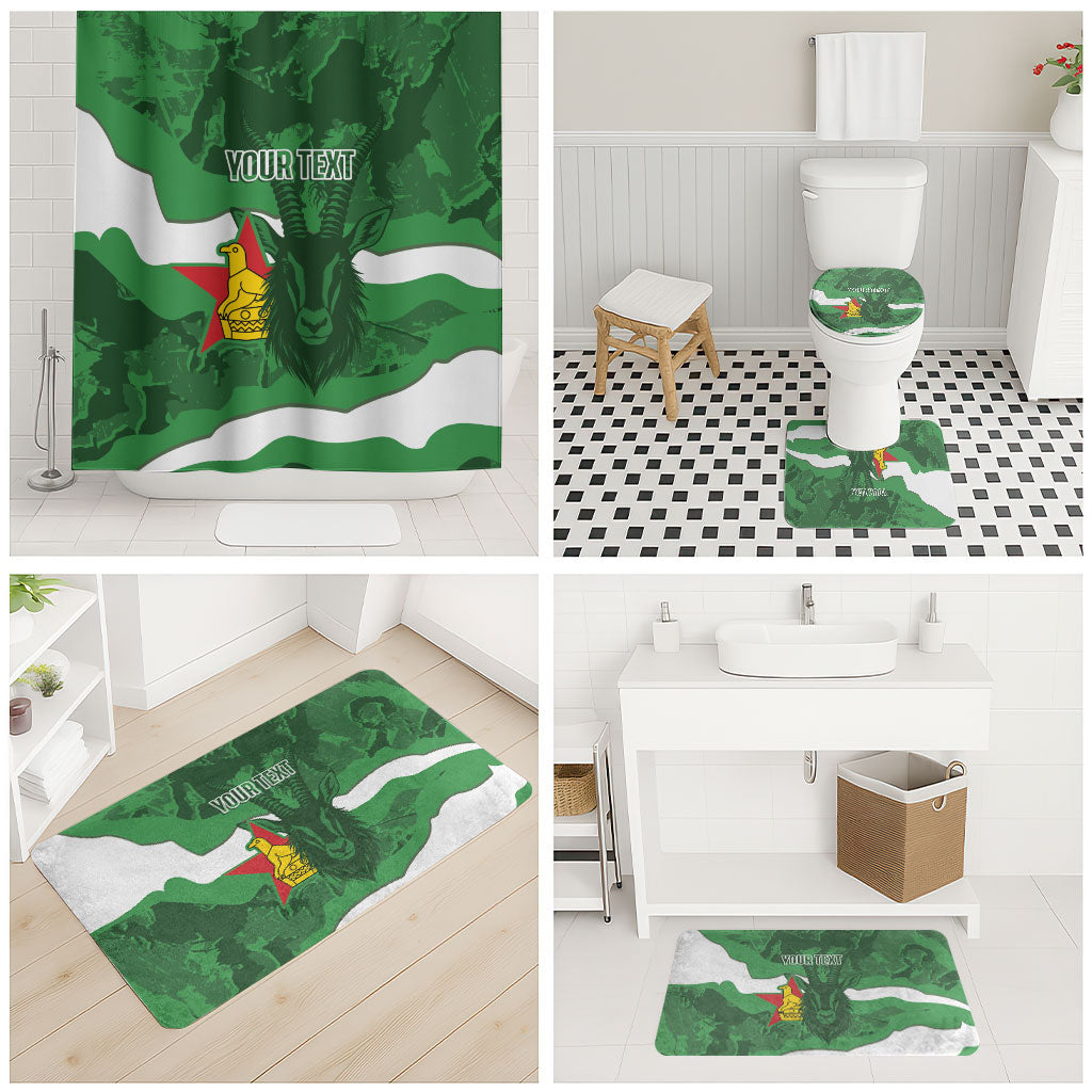 Custom Zimbabwe Rugby 2026 Bathroom Set Go Sables Sporty Grunge Style