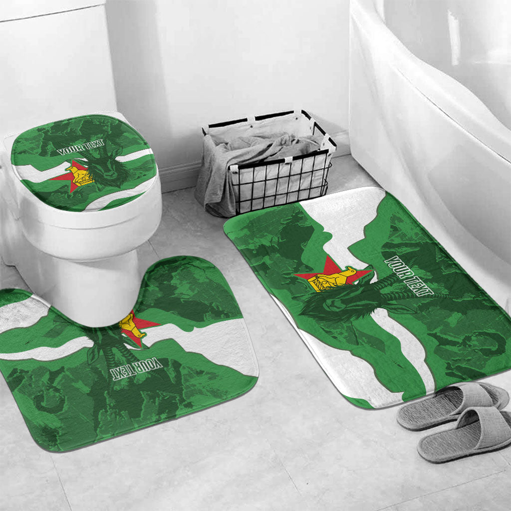 Custom Zimbabwe Rugby 2026 Bathroom Set Go Sables Sporty Grunge Style